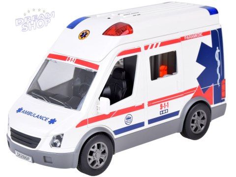 Interaktywna karetka Ambulans nosze figurki światło dźwięk ZA5456 Interaktywna karetka Ambulans nosze figurki światło dźwięk ZA5456