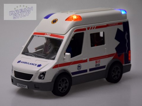 Interaktywna karetka Ambulans nosze figurki światło dźwięk ZA5456 Interaktywna karetka Ambulans nosze figurki światło dźwięk ZA5456