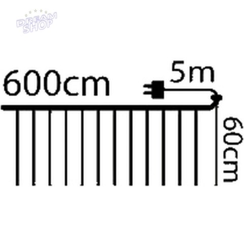 LAMPKI CHOINKOWE KURTYNA ŚWIETLNA ZEW/WEW 240 LED 600X60CM Z PILOTEM CIEPŁY BIAŁY LAMPKI CHOINKOWE KURTYNA ŚWIETLNA ZEW/WEW 240 LED 600X60CM Z PILOTEM CIEPŁY BIAŁY