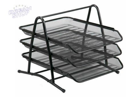 Organizer 3 Szufladki Wysuwane Metalowy Czarny Organizer 3 Szufladki Wysuwane Metalowy Czarny