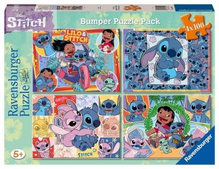 Puzzle dla dzieci 2D 4x100 Disney Stitch