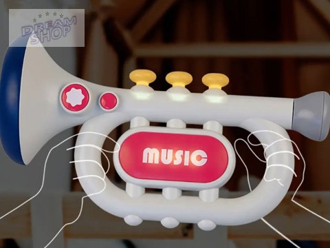 Interaktywna Trąbka dla dzieci 3 tryby zabawy Instrument muzyczny ZA5446 Interaktywna Trąbka dla dzieci 3 tryby zabawy Instrument muzyczny ZA5446