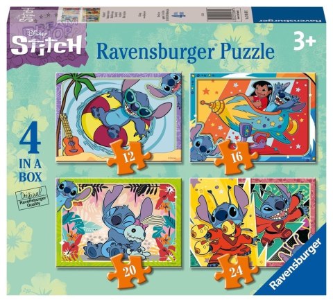 Puzzle dla dzieci 2D 4w1 Disney Stitch