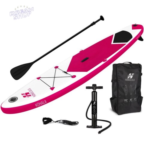 ZESTAW DESKA SUP 150KG DMUCHANA HONOLULU 320x76x15CM CZERWONA ZESTAW DESKA SUP 150KG DMUCHANA HONOLULU 320x76x15CM CZERWONA