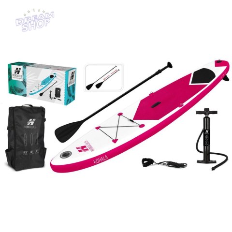 ZESTAW DESKA SUP 150KG DMUCHANA HONOLULU 320x76x15CM CZERWONA ZESTAW DESKA SUP 150KG DMUCHANA HONOLULU 320x76x15CM CZERWONA