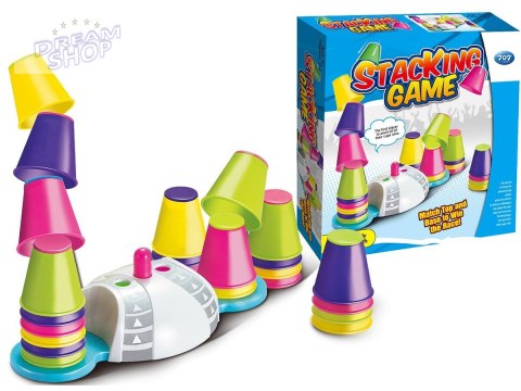 Edukacyjna gra zręcznościowa "Stacking Game", Zbuduj wieżę, Układanka, Kolorowe kubeczki Edukacyjna gra zręcznościowa "Stacking Game", Zbuduj wieżę, Układanka, Kolorowe kubeczki