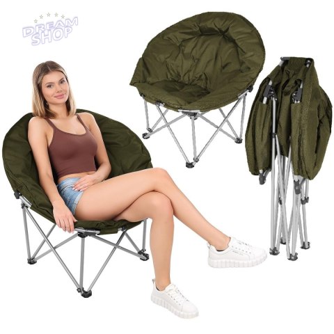 FOTEL TURYSTYCZNY SKŁADANY TRIP 83x80x40CM ZIELONY