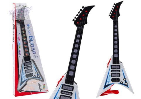Gitara Elektryczna Dla Dzieci Światła Melodie Biała Gitara Elektryczna Dla Dzieci Światła Melodie Biała