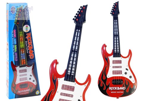 Gitara Elektryczna Dla Dzieci Światła Melodie Czerwona Gitara Elektryczna Dla Dzieci Światła Melodie Czerwona