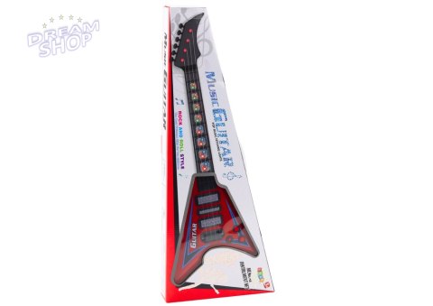 Gitara Elektryczna Dla Dzieci Światła Melodie Czerwona Gitara Elektryczna Dla Dzieci Światła Melodie Czerwona
