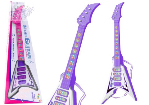 Gitara Elektryczna Dla Dzieci Światła Melodie Fioletowa Gitara Elektryczna Dla Dzieci Światła Melodie Fioletowa