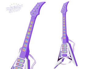 Gitara Elektryczna Dla Dzieci Światła Melodie Fioletowa