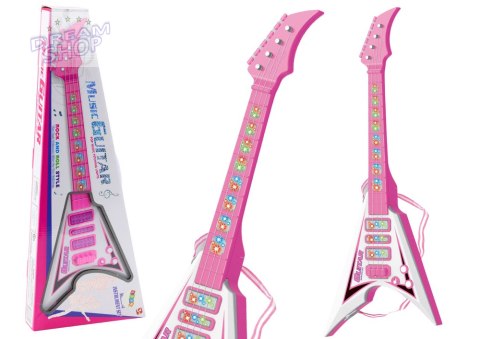 Gitara Elektryczna Dla Dzieci Światła Melodie Różowa Gitara Elektryczna Dla Dzieci Światła Melodie Różowa