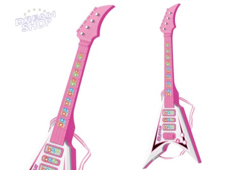 Gitara Elektryczna Dla Dzieci Światła Melodie Różowa Gitara Elektryczna Dla Dzieci Światła Melodie Różowa