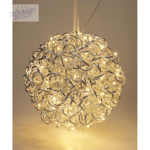 KULA DEKORACYJNA WISZĄCA 30CM SILVER KULA DEKORACYJNA WISZĄCA 30CM SILVER