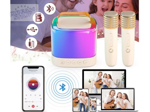 Mikrofony z głośnikiem bezprzewodowy + bluetooth + 2 mikrofony IN0178 Mikrofony z głośnikiem bezprzewodowy + bluetooth + 2 mikrofony IN0178