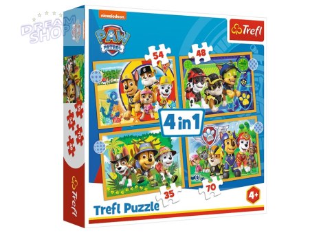 Puzzle 4w1 Wakacyjny Psi Patrol Trefl 34395