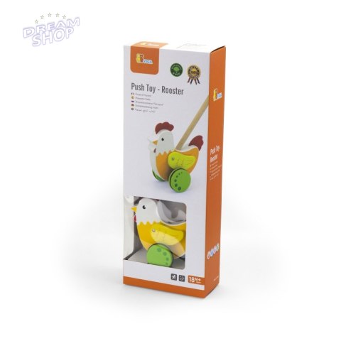 Viga Toys Drewniany Pchacz Edukacyjny Kurka