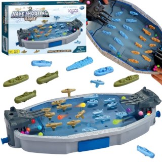 WOOPIE Gra Zręcznościowa "Bitwa Morska" Statki 3D Wyrzutnia Kulek