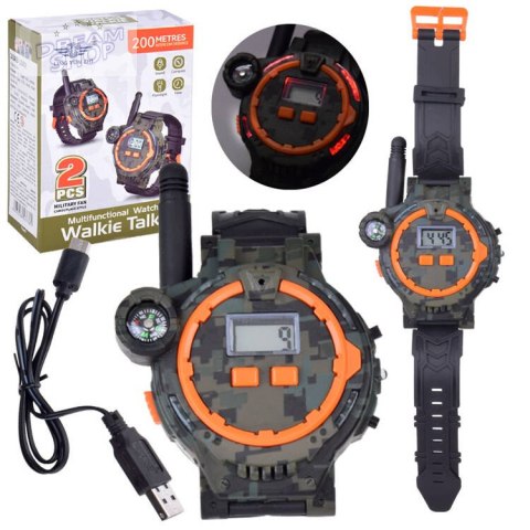 Walkie talkie 2 Zegarki wielofunkcyjne Zasięg 200m Kompas ZA5463 Walkie talkie 2 Zegarki wielofunkcyjne Zasięg 200m Kompas ZA5463