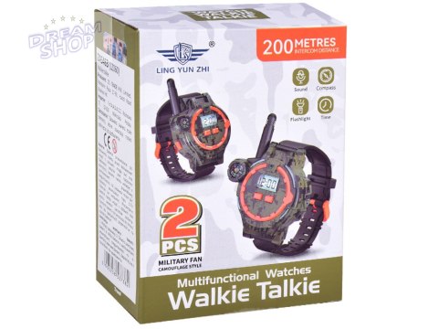 Walkie talkie 2 Zegarki wielofunkcyjne Zasięg 200m Kompas ZA5463 Walkie talkie 2 Zegarki wielofunkcyjne Zasięg 200m Kompas ZA5463
