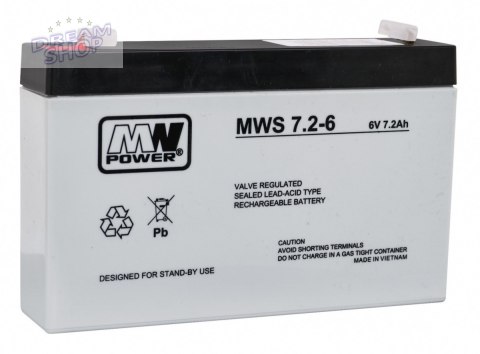 Akumulator żelowy 6V/7,2Ah Część zapasowa do pojazdów elektrycznych dla dzieci Akumulator żelowy 6V/7,2Ah Część zapasowa do pojazdów elektrycznych dla dzieci