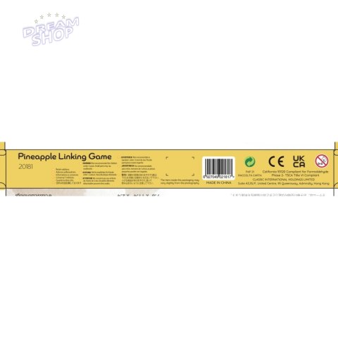 CLASSIC WORLD Drewniana Nawlekanka Ananas Kołeczki 21el. CLASSIC WORLD Drewniana Nawlekanka Ananas Kołeczki 21el.