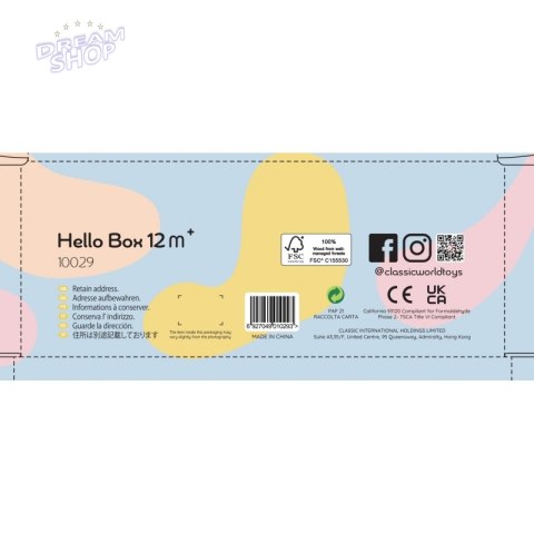 CLASSIC WORLD Pastelowy Zestaw Edukacyjny dla Dzieci Box od 12 do 18 miesiąca