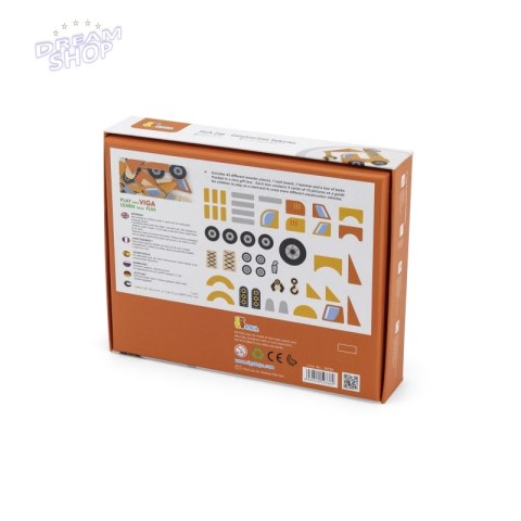 Drewniana Przybijanka Pojazdy budowlane 45 elementów Viga Toys