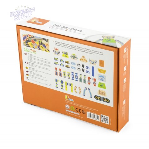 Drewniana Przybijanka Roboty 45 elementów Viga Toys