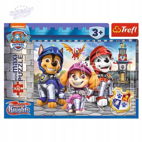 Puzzle 20 miniMAXI psi patrol rycerze 20 elementów 3+ Trefl 21146 Puzzle 20 miniMAXI psi patrol rycerze 20 elementów 3+ Trefl 21146