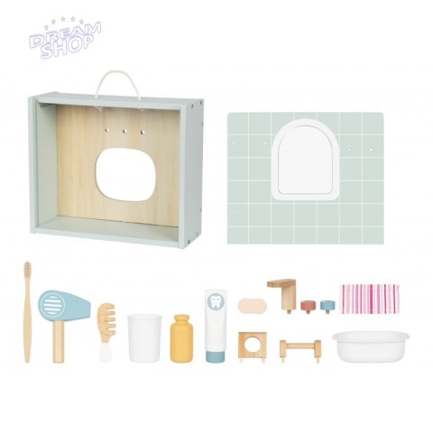 TOOKY TOY Toilet Bathroom Toaleta Drewniana Łazienka z Akcesoriami TOOKY TOY Toilet Bathroom Toaleta Drewniana Łazienka z Akcesoriami