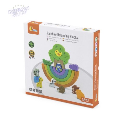 VIGA Drewniana Tęcza Układanka Klocki Kreatywne Montessori VIGA Drewniana Tęcza Układanka Klocki Kreatywne Montessori