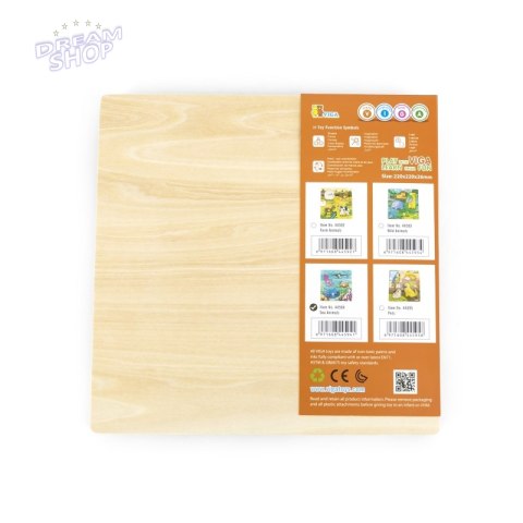 VIGA Drewniane Puzzle z Pinezkami Zwierzęta Morskie Wodne VIGA Drewniane Puzzle z Pinezkami Zwierzęta Morskie Wodne