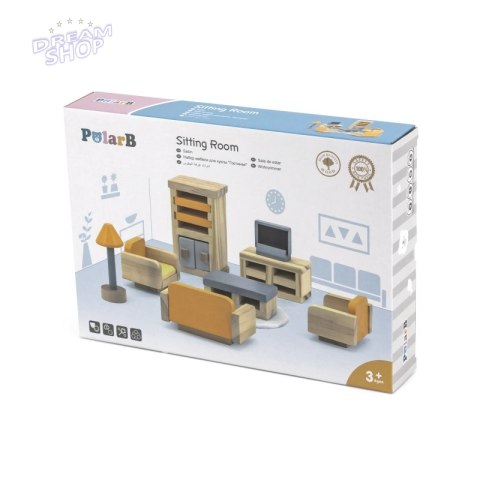 VIGA PolarB Zestaw Mebelków do Domku dla Lalek Salon VIGA PolarB Zestaw Mebelków do Domku dla Lalek Salon