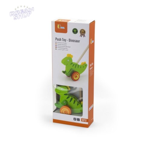 Viga Toys Drewniany Pchacz Dinozaur