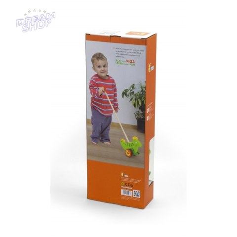 Viga Toys Drewniany Pchacz Dinozaur