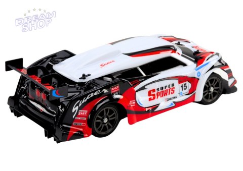 Auto Sportowe RC 1:16 Drift Wymienne Koła Biało-Czerwone Auto Sportowe RC 1:16 Drift Wymienne Koła Biało-Czerwone