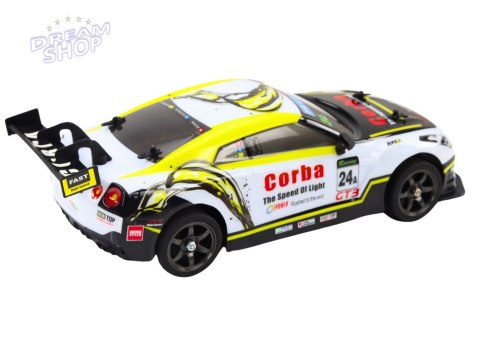 Auto Sportowe RC 1:16 Drift Wymienne Koła Biało-Żółte Auto Sportowe RC 1:16 Drift Wymienne Koła Biało-Żółte