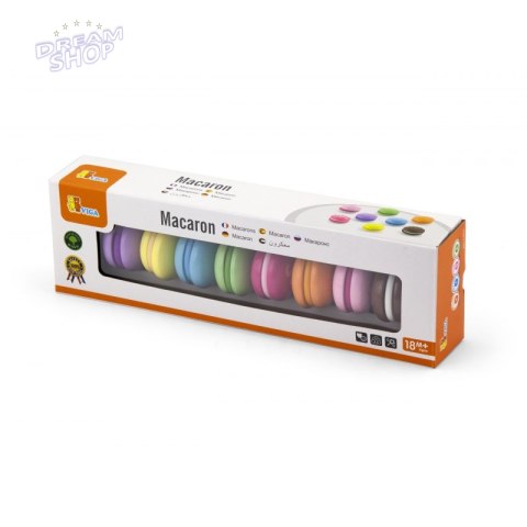 Drewniany Ciastka Zestaw kolorowych makaroników Viga Toys 8 sztuk Drewniany Ciastka Zestaw kolorowych makaroników Viga Toys 8 sztuk