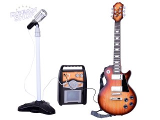 Gitara Elektryczna z Mikrofonem i Wzmacniaczem dla Dzieci Karaoke IN0171