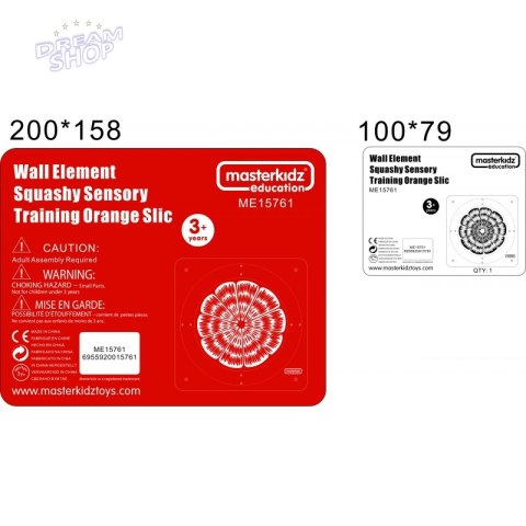 MASTERKIDZ Tablica Edukacyjna Sensoryczna Pomarańcza