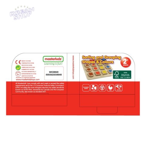 MASTERKIDZ Tablica Edukacyjna Sorter Kształty i Kolory MASTERKIDZ Tablica Edukacyjna Sorter Kształty i Kolory