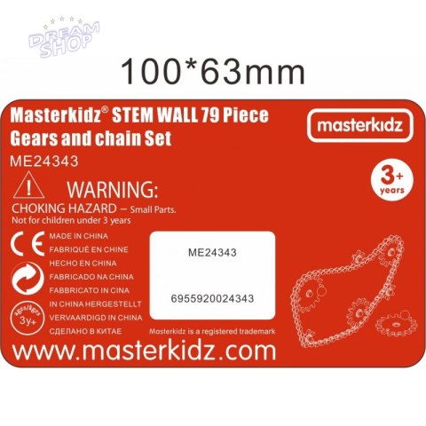 MASTERKIDZ Tablica Ścienna Koła Zębate i Łańcuch 79 El. Zbuduj własny mechanizm MASTERKIDZ Tablica Ścienna Koła Zębate i Łańcuch 79 El. Zbuduj własny mechanizm
