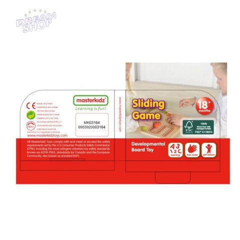 MASTERKIDZ Tablica edukacyjna Gra Przesuwna Labirynt MASTERKIDZ Tablica edukacyjna Gra Przesuwna Labirynt