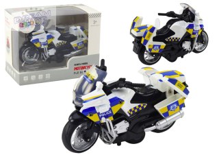 Motocykl Policyjny z Napędem Frykcyjnym Na Baterie Światła Dźwięk