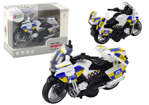 Motocykl Policyjny z Napędem Frykcyjnym Na Baterie Światła Dźwięk
