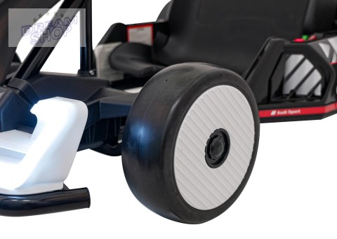 Pojazd Gokart Audi z Funkcją Driftu Biały Pojazd Gokart Audi z Funkcją Driftu Biały