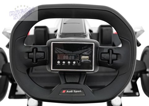 Pojazd Gokart Audi z Funkcją Driftu Biały Pojazd Gokart Audi z Funkcją Driftu Biały