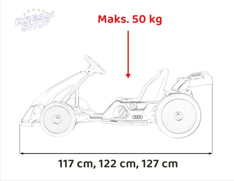 Pojazd Gokart Audi z Funkcją Driftu Biały Pojazd Gokart Audi z Funkcją Driftu Biały